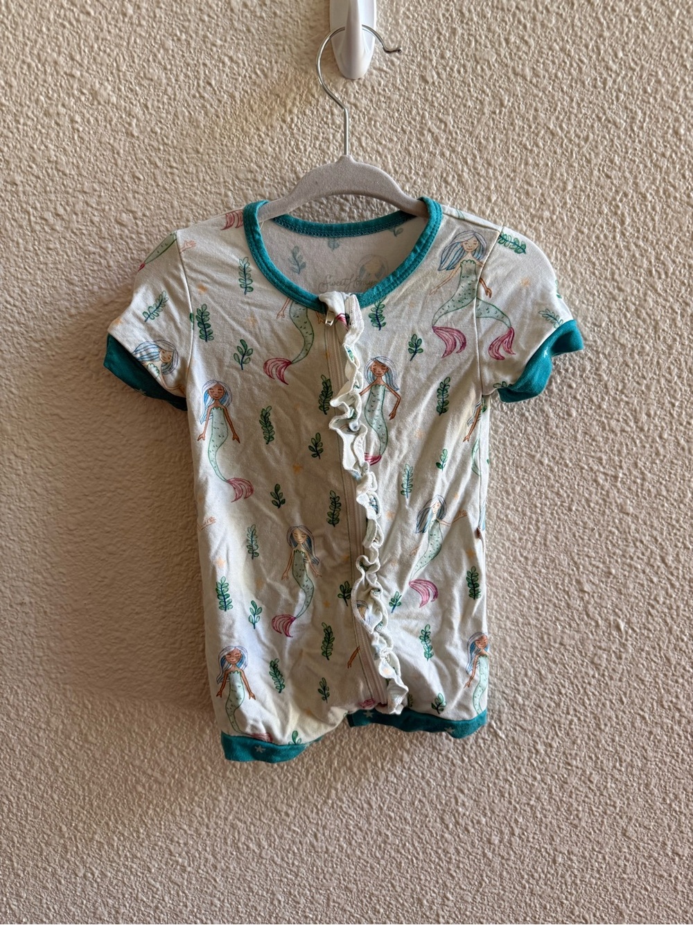 SweetHoney Mermaid Print Romper